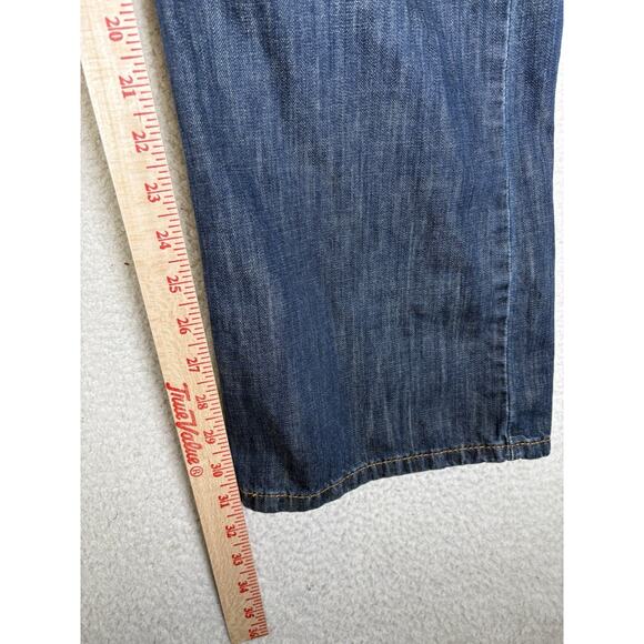Levis 527 Jeans Mens 38x32 Blue Denim Bootcut Low Rise Slim Cowboy Y2K - Picture 9 of 16